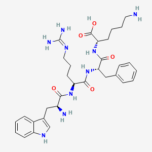 molecular formula C32H45N9O5 B14177668 L-Tryptophyl-N~5~-(diaminomethylidene)-L-ornithyl-L-phenylalanyl-L-lysine CAS No. 871205-62-8