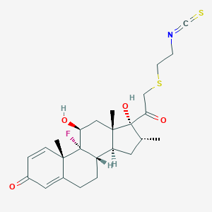 molecular formula C25H32FNO4S2 B141777 Dexamethasone 21-(beta-isothiocyanatoethyl)thioether CAS No. 131567-23-2