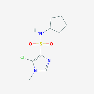 molecular formula C9H14ClN3O2S B1417770 5-chloro-N-cyclopentyl-1-methyl-1H-imidazole-4-sulfonamide CAS No. 1154914-95-0