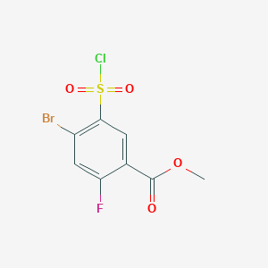 molecular formula C8H5BrClFO4S B1417771 Methyl 4-bromo-5-(chlorosulfonyl)-2-fluorobenzoate CAS No. 1155910-53-4