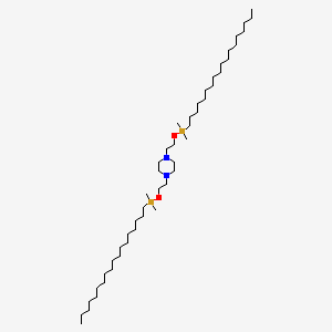 molecular formula C48H102N2O2Si2 B14177712 Piperazine, 1,4-bis[2-[(dimethyloctadecylsilyl)oxy]ethyl]- CAS No. 856908-54-8