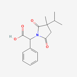 molecular formula C16H19NO4 B1417772 2-[3-Methyl-2,5-dioxo-3-(propan-2-yl)pyrrolidin-1-yl]-2-phenylacetic acid CAS No. 1218298-21-5