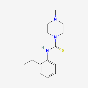 molecular formula C15H23N3S B1417773 4-methyl-N-[2-(propan-2-yl)phenyl]piperazine-1-carbothioamide CAS No. 1154914-67-6