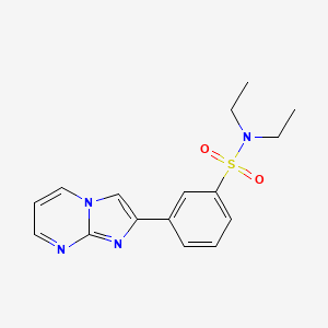 molecular formula C16H18N4O2S B14177731 N,N-diethyl-3-imidazo[1,2-a]pyrimidin-2-ylbenzenesulfonamide CAS No. 720671-03-4