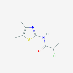 molecular formula C8H11ClN2OS B1417777 2-chloro-N-(4,5-dimethyl-1,3-thiazol-2-yl)propanamide CAS No. 1154151-82-2