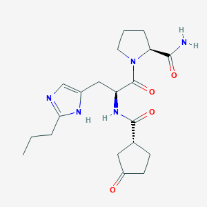 molecular formula C20H29N5O4 B14177773 N-[(1R)-3-Oxocyclopentane-1-carbonyl]-2-propyl-L-histidyl-L-prolinamide CAS No. 919772-65-9
