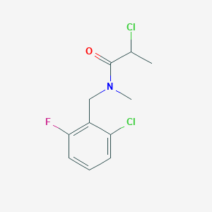 molecular formula C11H12Cl2FNO B1417778 2-chloro-N-[(2-chloro-6-fluorophenyl)methyl]-N-methylpropanamide CAS No. 1154151-13-9