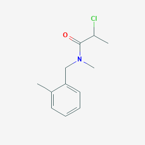 molecular formula C12H16ClNO B1417779 2-chloro-N-methyl-N-[(2-methylphenyl)methyl]propanamide CAS No. 1156116-10-7