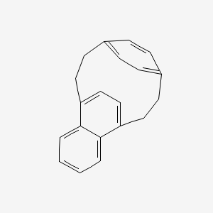molecular formula C20H18 B14177802 tetracyclo[8.6.2.24,7.011,16]icosa-1(17),4,6,10(18),11,13,15,19-octaene CAS No. 4432-72-8