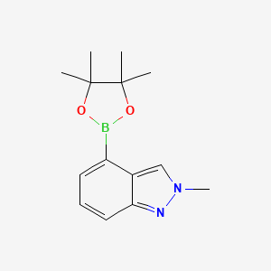molecular formula C14H19BN2O2 B1417783 2-Methyl-4-(4,4,5,5-tetramethyl-1,3,2-dioxaborolan-2-yl)-2H-indazole CAS No. 885698-95-3