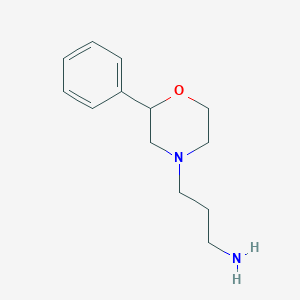 B1417785 [3-(2-Phenylmorpholin-4-yl)propyl]amine CAS No. 1172928-72-1
