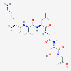 molecular formula C24H45N7O8 B14177862 L-Lysyl-L-valyl-L-leucylglycyl-L-serylglycine CAS No. 870190-40-2