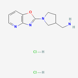 molecular formula C11H16Cl2N4O B1417787 (1-[1,3]Oxazolo[4,5-b]pyridin-2-ylpyrrolidin-3-yl)methylamine dihydrochloride CAS No. 1158232-06-4