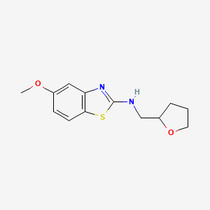 molecular formula C13H16N2O2S B1417790 5-methoxy-N-(tetrahydrofuran-2-ylmethyl)-1,3-benzothiazol-2-amine CAS No. 1105194-41-9