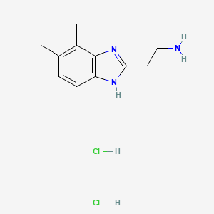 molecular formula C11H17Cl2N3 B1417793 2-(4,5-dimethyl-1H-benzimidazol-2-yl)ethanamine dihydrochloride CAS No. 1158292-10-4