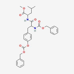 molecular formula C32H36N2O8 B14177938 N,O-Bis(carbobenzyloxy)tyrosylleucine methyl ester CAS No. 7641-11-4