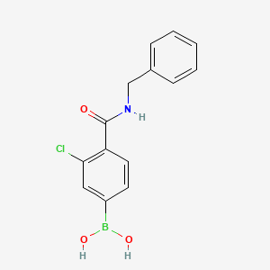 molecular formula C14H13BClNO3 B1417795 (4-(Benzylcarbamoyl)-3-chlorophenyl)boronic acid CAS No. 850589-42-3