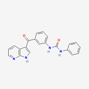 molecular formula C21H16N4O2 B14177951 N-Phenyl-N'-[3-(1H-pyrrolo[2,3-b]pyridine-3-carbonyl)phenyl]urea CAS No. 918508-37-9