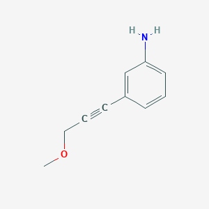 molecular formula C10H11NO B14177960 3-(3-Methoxyprop-1-yn-1-yl)aniline CAS No. 923027-27-4