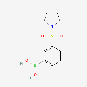 molecular formula C11H16BNO4S B1417797 (2-Methyl-5-(pyrrolidin-1-ylsulfonyl)phenyl)boronic acid CAS No. 871333-01-6