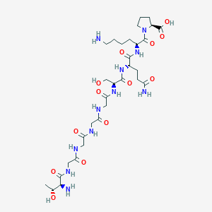 molecular formula C31H53N11O13 B14177970 L-Threonylglycylglycylglycylglycyl-L-seryl-L-glutaminyl-L-lysyl-L-proline CAS No. 922172-51-8