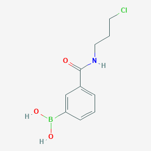 molecular formula C10H13BClNO3 B1417799 (3-((3-Chloropropyl)carbamoyl)phenyl)boronic acid CAS No. 874288-10-5