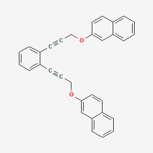 molecular formula C32H22O2 B14178015 Naphthalene, 2,2'-[1,2-phenylenebis(2-propyne-3,1-diyloxy)]bis- CAS No. 853362-07-9