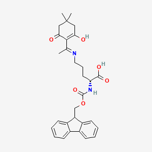 molecular formula C30H34N2O6 B1417803 Fmoc-(Nd-1-(4,4-dimethyl-2,6-dioxo-cyclohex-1-ylidene)ethyl)-D-ornithine CAS No. 1419640-31-5