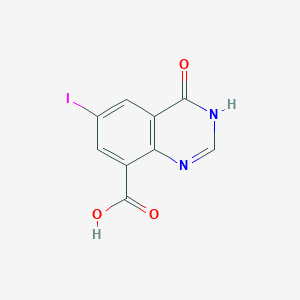 molecular formula C9H5IN2O3 B1417812 4-Hydroxy-6-iodoquinazoline-8-carboxylic acid CAS No. 1269421-79-5