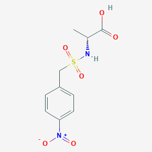 molecular formula C10H12N2O6S B14178234 N-[(4-Nitrophenyl)methanesulfonyl]-D-alanine CAS No. 874157-16-1