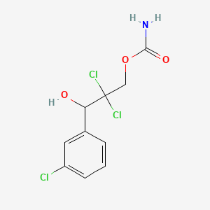 molecular formula C10H10Cl3NO3 B14178255 [2,2-dichloro-3-(3-chlorophenyl)-3-hydroxypropyl] carbamate CAS No. 3567-31-5