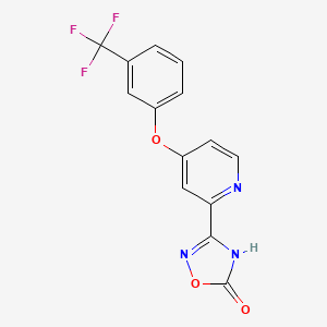 molecular formula C14H8F3N3O3 B1417827 3-[4-(3-三氟甲基苯氧基)-吡啶-2-基]-4H-[1,2,4]恶二唑-5-酮 CAS No. 1219453-91-4