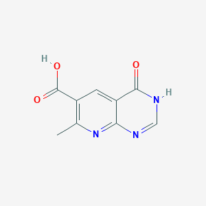 molecular formula C9H7N3O3 B1417829 7-Methyl-4-oxo-3,4-dihydropyrido[2,3-d]pyrimidine-6-carboxylic acid CAS No. 1282105-06-9