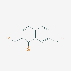 molecular formula C12H9Br3 B14178311 1-Bromo-2,7-bis(bromomethyl)naphthalene CAS No. 860395-06-8