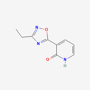 molecular formula C9H9N3O2 B1417832 3-(3-Ethyl-1,2,4-oxadiazol-5-yl)pyridin-2-ol CAS No. 1239753-05-9