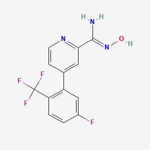 molecular formula C13H9F4N3O B1417833 4-(5-Fluoro-2-trifluoromethylphenyl)-N-hydroxy-pyridine-2-carboxamidine CAS No. 1219454-53-1