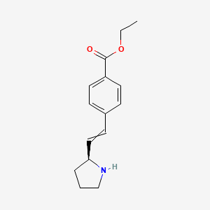molecular formula C15H19NO2 B14178348 Ethyl 4-{2-[(2S)-pyrrolidin-2-yl]ethenyl}benzoate CAS No. 922529-23-5