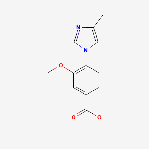 molecular formula C13H14N2O3 B1417835 Methyl 3-methoxy-4-(4-methyl-1H-imidazol-1-yl)benzoate CAS No. 870837-21-1