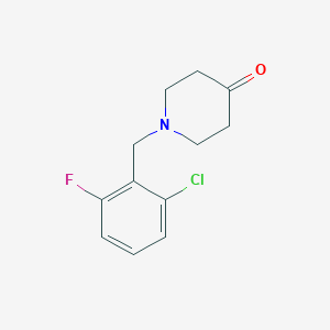 molecular formula C12H13ClFNO B1417841 1-[(2-Chloro-6-fluorophenyl)methyl]piperidin-4-one CAS No. 1082545-19-4