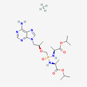 molecular formula C22H40N7O6P B1417846 Methane;propan-2-yl (2S)-2-[[[(2R)-1-(6-aminopurin-9-yl)propan-2-yl]oxymethyl-[[(2S)-1-oxo-1-propan-2-yloxypropan-2-yl]amino]phosphoryl]amino]propanoate CAS No. 1883563-86-7