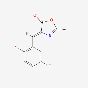 molecular formula C11H7F2NO2 B1417848 4-(2,5-Difluorobenzylidene)-2-methyloxazol-5(4H)-one CAS No. 1017294-08-4