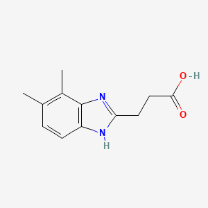 molecular formula C12H14N2O2 B1417849 3-(6,7-Dimethyl-1H-benzo[d]imidazol-2-yl)-propanoic acid CAS No. 915921-19-6