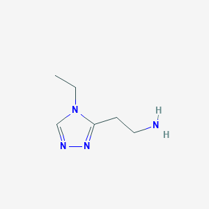 molecular formula C6H12N4 B1417852 2-(4-Ethyl-4H-1,2,4-triazol-3-yl)ethanamine CAS No. 936940-57-7