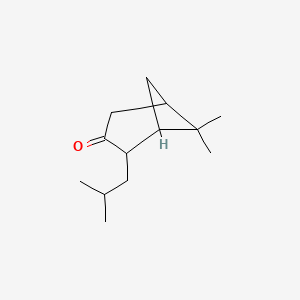 molecular formula C13H22O B14178525 Bicyclo[3.1.1]heptan-3-one, 6,6-dimethyl-2-(2-methylpropyl)- CAS No. 854912-06-4
