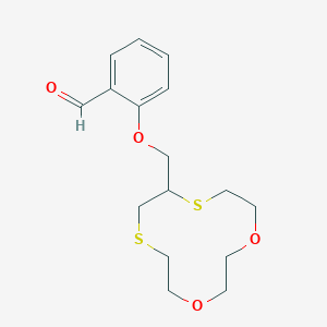 molecular formula C16H22O4S2 B14178527 2-[(1,4-Dioxa-7,10-dithiacyclododecan-8-yl)methoxy]benzaldehyde CAS No. 922149-27-7