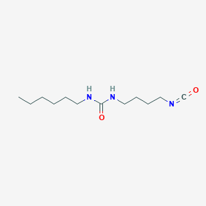 molecular formula C12H23N3O2 B14178552 N-Hexyl-N'-(4-isocyanatobutyl)urea CAS No. 916915-24-7