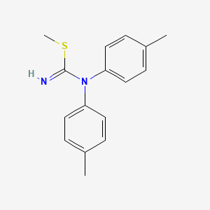 molecular formula C16H18N2S B14178582 Methyl N,N-bis(4-methylphenyl)carbamimidothioate CAS No. 5480-19-3