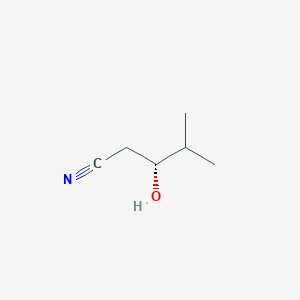 molecular formula C6H11NO B14178586 Pentanenitrile, 3-hydroxy-4-methyl-, (3R)- CAS No. 918659-07-1