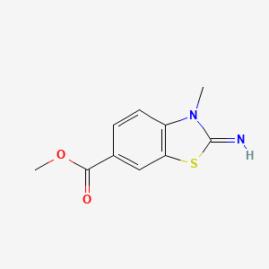 molecular formula C10H10N2O2S B1417864 Methyl 2-imino-3-methyl-2,3-dihydro-1,3-benzothiazole-6-carboxylate CAS No. 1105194-84-0