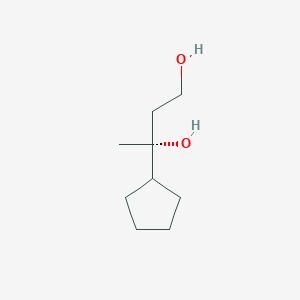 molecular formula C9H18O2 B14178690 (3R)-3-Cyclopentylbutane-1,3-diol CAS No. 919104-86-2
